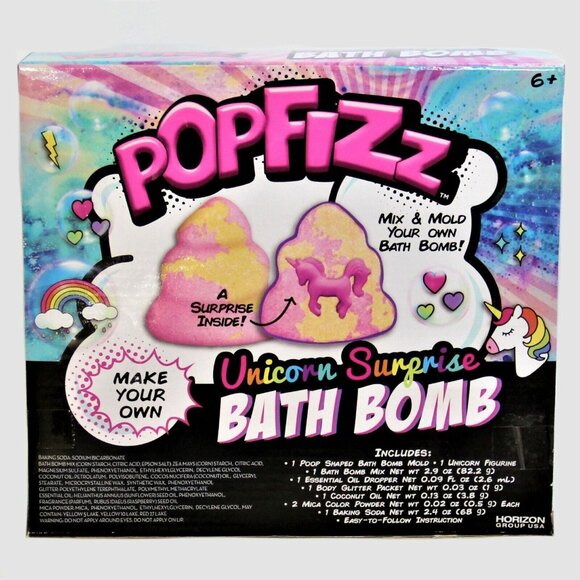 Horizon Popfizz Unicorn Surprise Bath Bomb Mix & Mold Your Own Bath Bomb 6+ - Picture 1 of 2